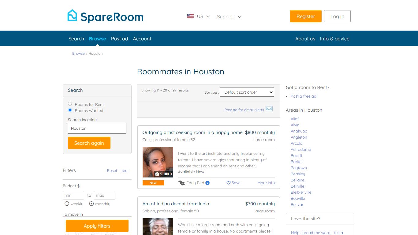 Roommate finder Houston. Roommate wanted? Find roommates in Houston ...